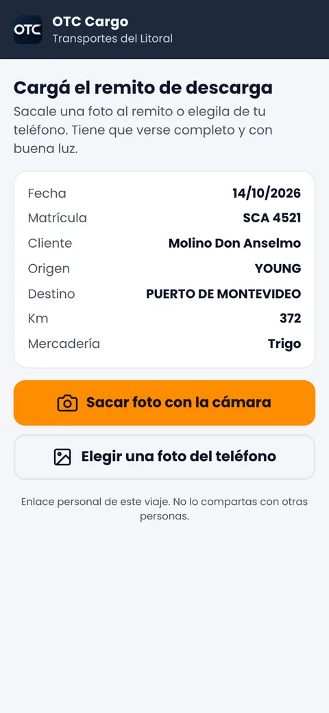 Remito de descarga